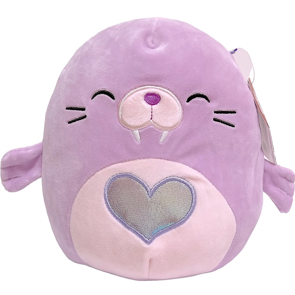 NWT Squishmallows Valentines Squad Winnie The Walrus 5” inch Purple Toy Plush